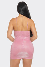 Load image into Gallery viewer, Pink Shimmer Spaghetti Strap Thais (Mini Dress)-Kasheer Royalty