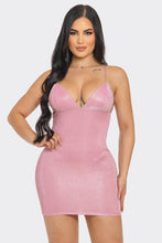 Load image into Gallery viewer, Pink Shimmer Spaghetti Strap Thais (Mini Dress)-Kasheer Royalty