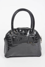 Load image into Gallery viewer, The Midnight Sparkle Mini Croc Satchel-Kasheer Royalty