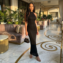 Load image into Gallery viewer, The Argento Ruched Maxi (Black)-Kasheer Royalty