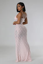Load image into Gallery viewer, Blush Elegant Mesh Spaghetti Strap V Neck (Maxi Dress)-Kasheer Royalty
