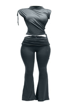 Load image into Gallery viewer, Mirage in Charcoal Two Piece Set (Plus Size)-Kasheer Royalty