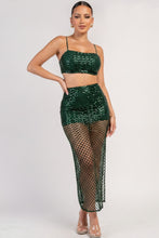 Load image into Gallery viewer, Esme (Emerald Sequin Two-Piece Set)-Kasheer Royalty