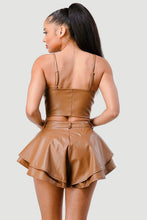 Load image into Gallery viewer, Cognac Couture Corset & Flared Short Set-Kasheer Royalty