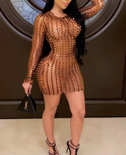 Load image into Gallery viewer, Red Cut Out Long Sleeve Zanzi (Mini Dress)-Kasheer Royalty