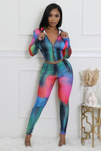Load image into Gallery viewer, Multi Color Crop Top Legging (Two Piece Set)-Kasheer Royalty