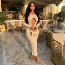 Load image into Gallery viewer, Nude Illusion Cut-Out (Maxi Dress)-Kasheer Royalty