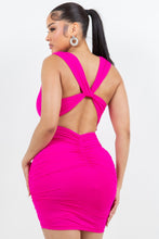 Load image into Gallery viewer, Nour X-back Drape Neck (Mini Dress)-Kasheer Royalty