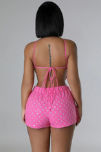 Load image into Gallery viewer, Pink Halter Top Asymmetrical Women Two Piece (Skort Set)-Kasheer Royalty