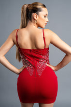 Load image into Gallery viewer, Red Bella Rosso Luxe Dress (Mini Dress)-Kasheer Royalty