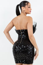 Load image into Gallery viewer, The Noir Sequin Enchantress (Mini Dress)-Kasheer Royalty