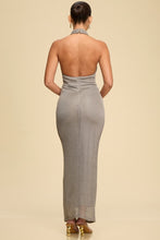 Load image into Gallery viewer, The Argento Ruched Maxi (Silver)-Kasheer Royalty