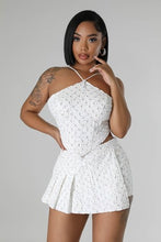 Load image into Gallery viewer, Pink Halter Top Asymmetrical Women Two Piece (Skort Set)-Kasheer Royalty