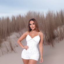 Load image into Gallery viewer, White Casual textured Claire (Romper)-Kasheer Royalty
