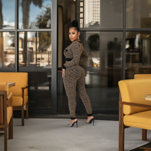 Load image into Gallery viewer, Black and Gold Button Up Fall Strolls (Long Sleeve Jumpsuit)-Kasheer Royalty
