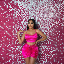 Load image into Gallery viewer, Pink Sweetheart Neckline Mikaela (Two Piece Skirt Set)-Kasheer Royalty