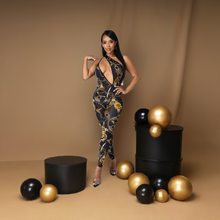 Load image into Gallery viewer, Black Multi Color Harlow (One Shoulder Jumpsuit)