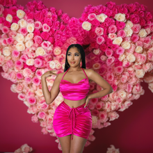 Load image into Gallery viewer, Pink Sweetheart Neckline Mikaela (Two Piece Skirt Set)-Kasheer Royalty