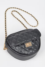 Load image into Gallery viewer, The Amore (Black) Quilted Heart Crossbody-Kasheer Royalty
