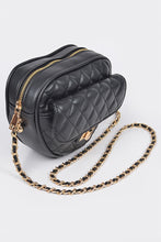 Load image into Gallery viewer, The Amore (Black) Quilted Heart Crossbody-Kasheer Royalty