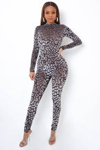 Load image into Gallery viewer, Black and Siler Zandi (Long Sleeve Jumpsuit)-Kasheer Royalty