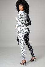 Load image into Gallery viewer, Black and White Raven (Jumpsuit)-Kasheer Royalty