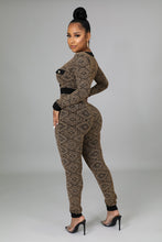 Load image into Gallery viewer, Black and Gold Button Up Fall Strolls (Long Sleeve Jumpsuit)-Kasheer Royalty