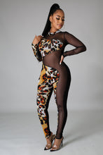 Load image into Gallery viewer, Multi Color Animal Print and Mesh Queen Of The Jungle (Jumpsuit)-Kasheer Royalty