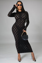 Load image into Gallery viewer, Black Long Sleeve Cut Out (Maxi Dress)-Kasheer Royalty