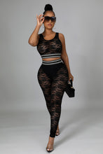 Load image into Gallery viewer, Black Mesh Crop Top Ariah (Two Piece Set)-Kasheer Royalty