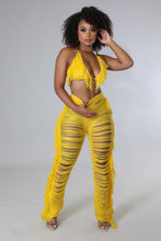 Load image into Gallery viewer, Lei Halter Top Cut Out Fringe Casual Summer (Two Piece Set)-Kasheer Royalty