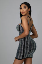 Load image into Gallery viewer, Black Embellished Rhinestone Luxe Strapless Desiree (Mini Dress)-Kasheer Royalty