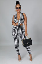Load image into Gallery viewer, Black and White Halter Top Casual Summer Wear Maddox (Two Piece Set)-Kasheer Royalty