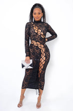 Load image into Gallery viewer, Black Cut Out Long Sleeve Drop Dead Gorgeous (Maxi Dress)-Kasheer Royalty