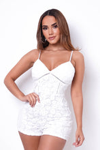 Load image into Gallery viewer, White Casual textured Claire (Romper)-Kasheer Royalty