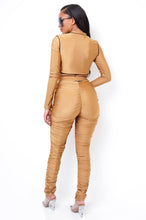 Load image into Gallery viewer, Gold Fringe Long Sleeve Sensation (Two piece) set-Kasheer Royalty