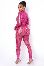 Load image into Gallery viewer, Pink Zip Up and Cut Out Eye Candy (Long Sleeve Jumpsuit)-Kasheer Royalty