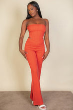 Load image into Gallery viewer, Orange Strapless Corset Top Aris (Two Piece Set)-Kasheer Royalty
