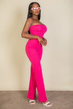 Load image into Gallery viewer, Orange Strapless Corset Top Aris (Two Piece Set)-Kasheer Royalty
