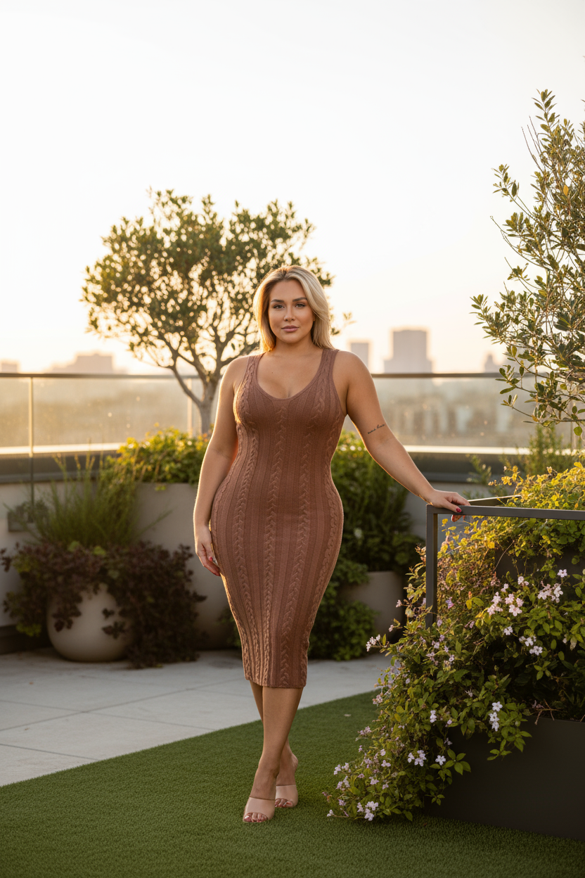 Tali Knit Sweater Dress (Plus Size)