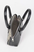 Load image into Gallery viewer, The Midnight Sparkle Mini Croc Satchel-Kasheer Royalty
