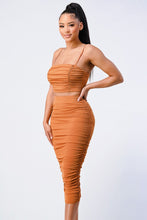 Load image into Gallery viewer, Cinnamon Muse Ruched Cami Two-Piece Set-Kasheer Royalty
