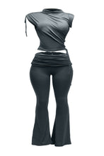 Load image into Gallery viewer, Mirage in Charcoal Two Piece Set (Plus Size)-Kasheer Royalty
