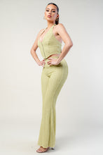 Load image into Gallery viewer, Kiwi Kiss Crochet Lace (Corset Two-Piece Set)-Kasheer Royalty
