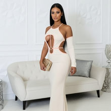 Load image into Gallery viewer, Nude Illusion Cut-Out (Maxi Dress)-Kasheer Royalty
