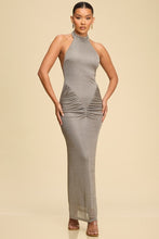 Load image into Gallery viewer, The Argento Ruched Maxi (Silver)-Kasheer Royalty
