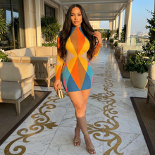 Load image into Gallery viewer, Multi Color Ribbed Long Sleeve Khloe (Mini Dress)-Kasheer Royalty
