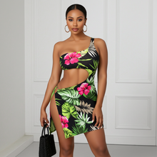 Load image into Gallery viewer, Multi Color One Shoulder Dola (Cut Out Dress)-Kasheer Royalty
