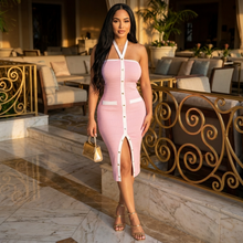 Load image into Gallery viewer, The Kensington Halter Midi-Kasheer Royalty
