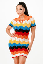 Load image into Gallery viewer, Capri Chevron Knit Mini- Kasheer Royalty
